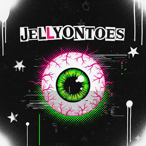 Glitched eyeball logo artwork