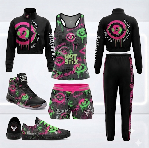 Chaotic Neutral all-over-print hoodie, tank, shorts and joggers